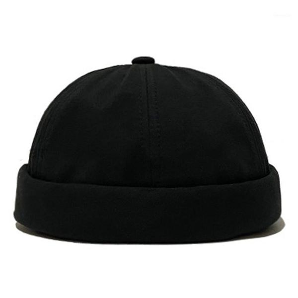 men women skullcap sailor cap solid color rolled cuff bucket cap brimless hat leather adjustment buckle cotton hats1
men women skullcap sailor cap solid color rolled cuff bucket cap brimless hat leather adjustment buckle cotton hats1