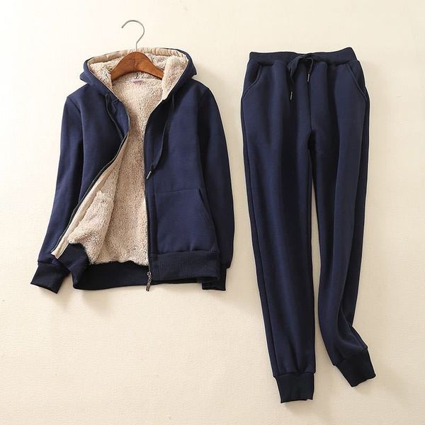 female winter suit 2-piece sweatshirt woman long sleeve thicken sweaters with hoodie cashmere sports suits for women xl9t, Gray
female winter suit 2-piece sweatshirt woman long sleeve thicken sweaters with hoodie cashmere sports suits for women xl9t, Gray