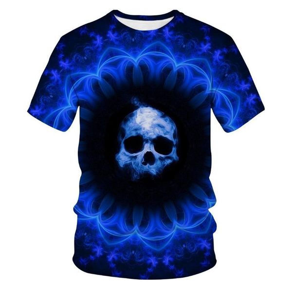 men's t-shirts summer short-sleeved t-shirt with skull classic 3d printting, White;black
men's t-shirts summer short-sleeved t-shirt with skull classic 3d printting, White;black