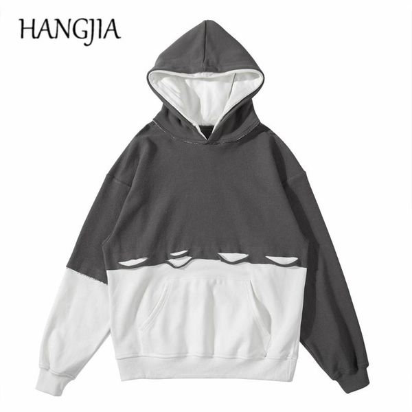 men's hoodies & sweatshirts colorblock hip hop two hoody streetwear patchwork sweatshirt hoodie punk ripped hooded men long sleeve, Black
men's hoodies & sweatshirts colorblock hip hop two hoody streetwear patchwork sweatshirt hoodie punk ripped hooded men long sleeve, Black