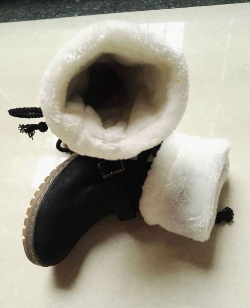 women's snow boots woman classic buckle straps flat platform ladies winter warm furry plush comfortable shoes female boot. xdx-057, Black
women's snow boots woman classic buckle straps flat platform ladies winter warm furry plush comfortable shoes female boot. xdx-057, Black