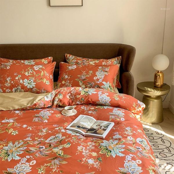 modern pastoral bedding set,full  king 60s cotton vintage red flower double home textile bed sheet pillow case duvet cover1 
modern pastoral bedding set,full  king 60s cotton vintage red flower double home textile bed sheet pillow case duvet cover1