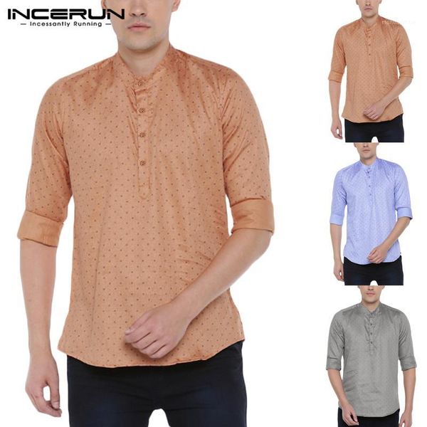 spring men dress shirt polka dot print long sleeve chic streetwear casual brand shirts men fashion stand collar camisa incerun1, White;black
spring men dress shirt polka dot print long sleeve chic streetwear casual brand shirts men fashion stand collar camisa incerun1, White;black