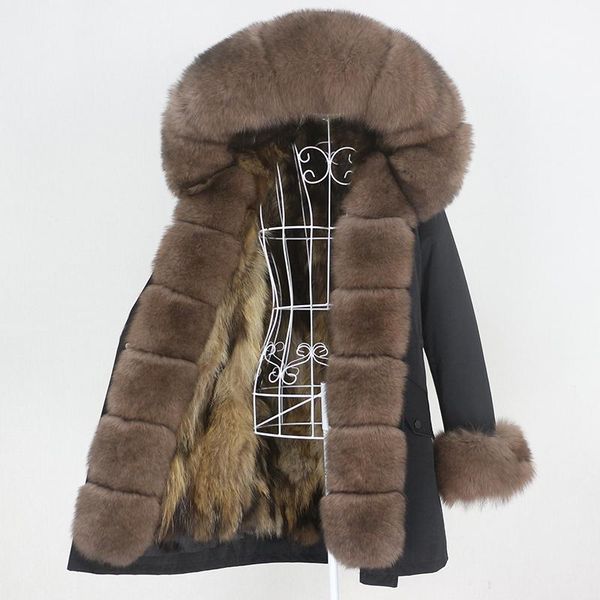 women's fur & faux oftbuy 2021 long waterproof parka winter jacket women real coat hood natural raccoon outerwear streetwear detachable, Black
women's fur & faux oftbuy 2021 long waterproof parka winter jacket women real coat hood natural raccoon outerwear streetwear detachable, Black