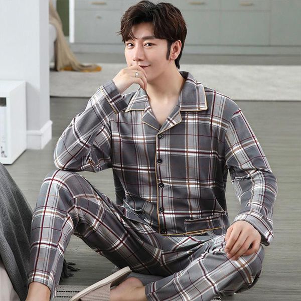 100% cotton pijama for men plaid autumn winter sleepwear pajamas pyjamas set 3xl 4xl casual striped male homewear home clothes, Black;brown
100% cotton pijama for men plaid autumn winter sleepwear pajamas pyjamas set 3xl 4xl casual striped male homewear home clothes, Black;brown