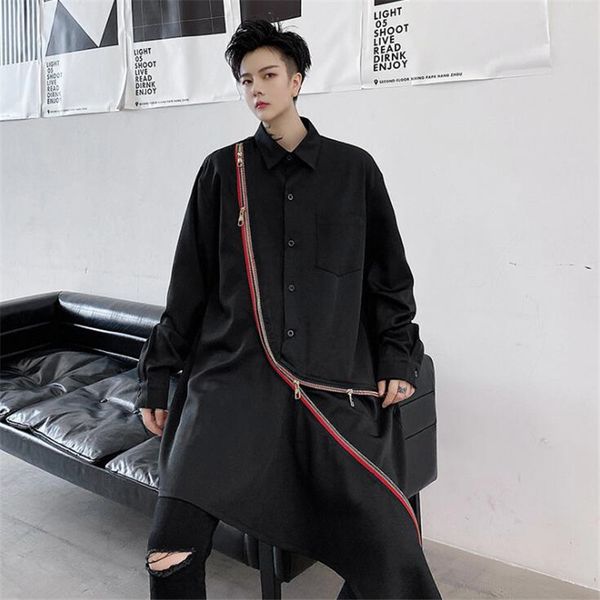 2021 leaning male zipper oversize long-tailed personality hip hop design club dj artist stage dress shirts 8u89, White;black
2021 leaning male zipper oversize long-tailed personality hip hop design club dj artist stage dress shirts 8u89, White;black