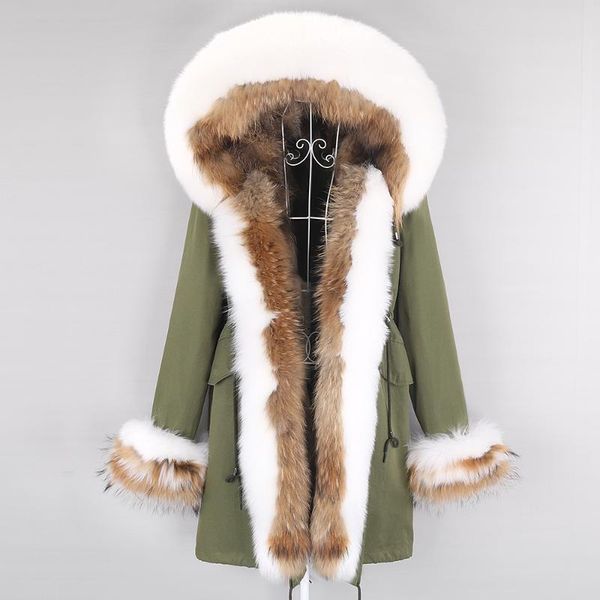 women's fur & faux 2021 wome long park winter jacket natural raccoon collar real coat color matching hood cuffs thick warm outerwear, Black
women's fur & faux 2021 wome long park winter jacket natural raccoon collar real coat color matching hood cuffs thick warm outerwear, Black