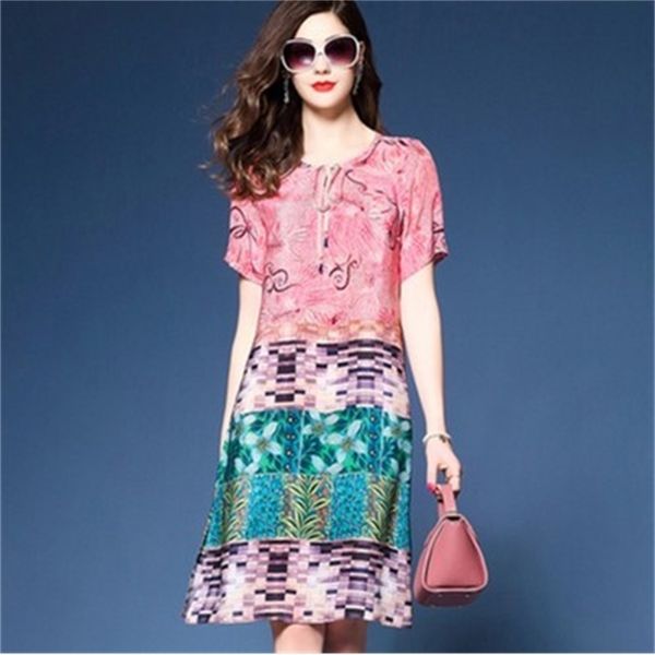 2021 new vintage fashion silk floral printing dress women's skinny pink short sleeve dressed in summer plus size wxf992 gtfx, Black;gray
2021 new vintage fashion silk floral printing dress women's skinny pink short sleeve dressed in summer plus size wxf992 gtfx, Black;gray