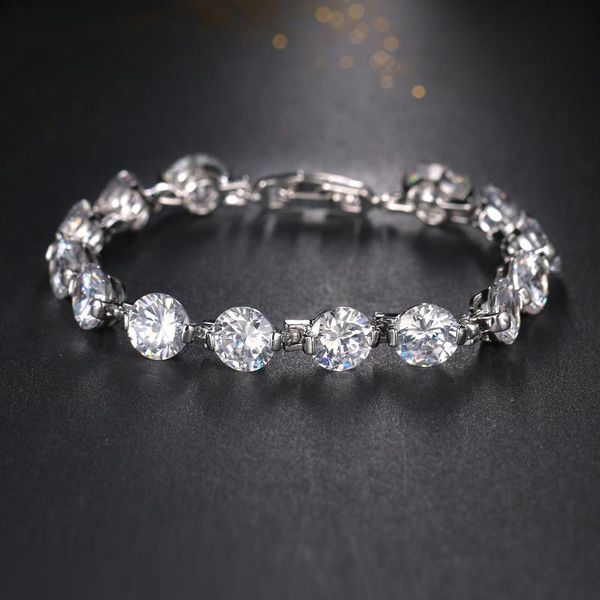charm bracelets fashion trend clear big round cubic zircon pave chain for women christmas party show prensent b-047, Golden;silver
charm bracelets fashion trend clear big round cubic zircon pave chain for women christmas party show prensent b-047, Golden;silver