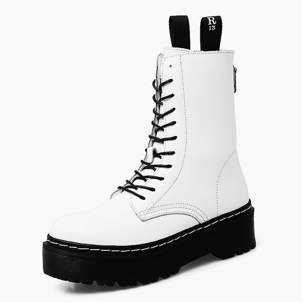 high women boots genuine leather shoes women flat shoes woman high heel platform thick bottom ankle boots motorcycle martins c0202, Black
high women boots genuine leather shoes women flat shoes woman high heel platform thick bottom ankle boots motorcycle martins c0202, Black