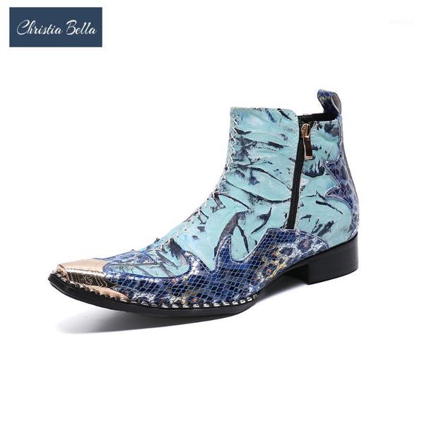 boots christia bella printing zipper men ankle fashion autumn winter genuine leather metal pointed toe formal boots1, Black
boots christia bella printing zipper men ankle fashion autumn winter genuine leather metal pointed toe formal boots1, Black