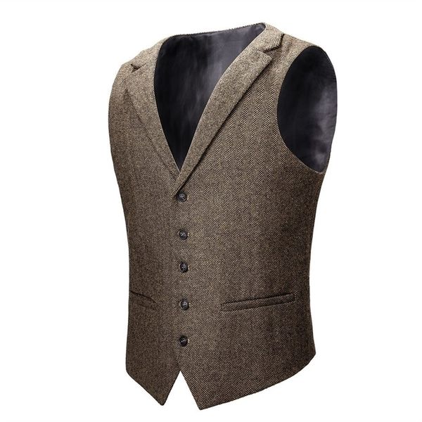 voboom woolen tweed waistcoat men suit vest khaki gray herringbone mens dress vests wedding tailored collar 018 201106, Black;white
voboom woolen tweed waistcoat men suit vest khaki gray herringbone mens dress vests wedding tailored collar 018 201106, Black;white
