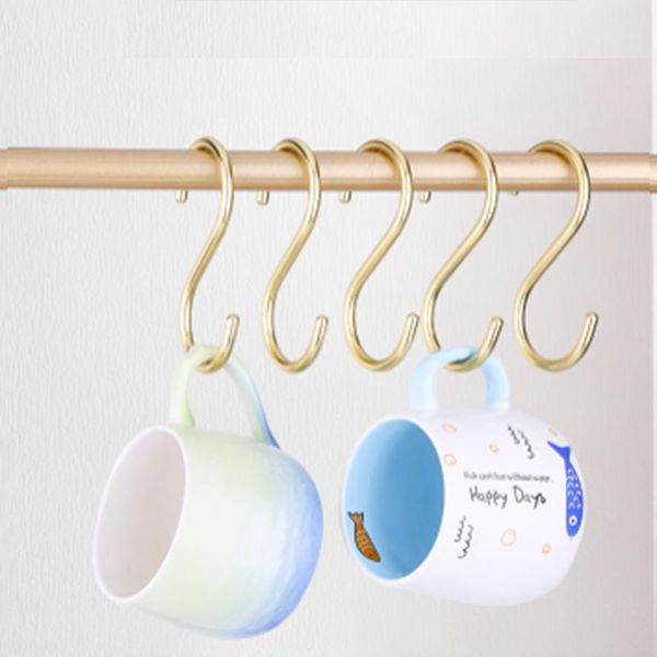 hooks & rails 5 pcs/lot s shaped aluminum metal hangers copper hanging for kitchen bathroom bedroom
hooks & rails 5 pcs/lot s shaped aluminum metal hangers copper hanging for kitchen bathroom bedroom
