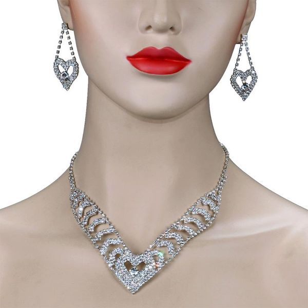 chran exquisite heart desgin simple rhinestone набор ювелирных изделий оптом серебряные серьги для ожерелья, Silver
chran exquisite heart desgin simple rhinestone набор ювелирных изделий оптом серебряные серьги для ожерелья, Silver