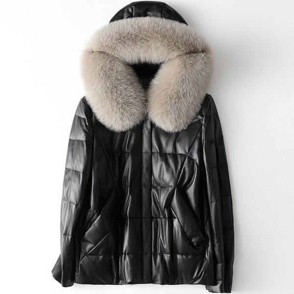 2020 genuine real leather down women's collar fox fur sheepskin jacket woman and jackets mujer chaqueta wpy1344 g8e9, Black
2020 genuine real leather down women's collar fox fur sheepskin jacket woman and jackets mujer chaqueta wpy1344 g8e9, Black