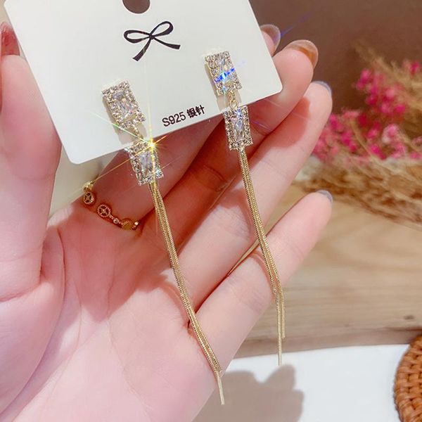 dangle & chandelier exquisite cube shiny crystal tassel earrings for women designer luxury jewelry s925 needle zircon gift, Silver
dangle & chandelier exquisite cube shiny crystal tassel earrings for women designer luxury jewelry s925 needle zircon gift, Silver