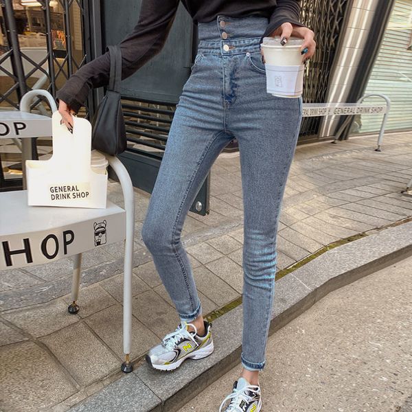 cintura alta vintage skinny jeans lpiz mujeres slim color slido estilo coreano ropa de calle chic mujer casual, pantalones de denim, Blue
cintura alta vintage skinny jeans lpiz mujeres slim color slido estilo coreano ropa de calle chic mujer casual, pantalones de denim, Blue