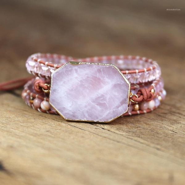 handmade jewelry 5 strand pink quartz leather wrap bracelets for women rose gems crystal beads bohemia charm bracelet1, Golden;silver
handmade jewelry 5 strand pink quartz leather wrap bracelets for women rose gems crystal beads bohemia charm bracelet1, Golden;silver