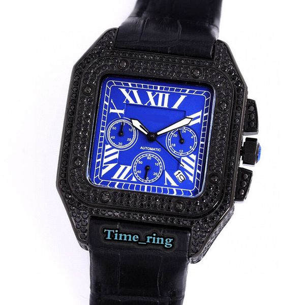 edition wjsa0012 blue date dial black diamond case japan vk quartz chronograph movement mens watch black leather strap designer watches, Slivery;brown
edition wjsa0012 blue date dial black diamond case japan vk quartz chronograph movement mens watch black leather strap designer watches, Slivery;brown