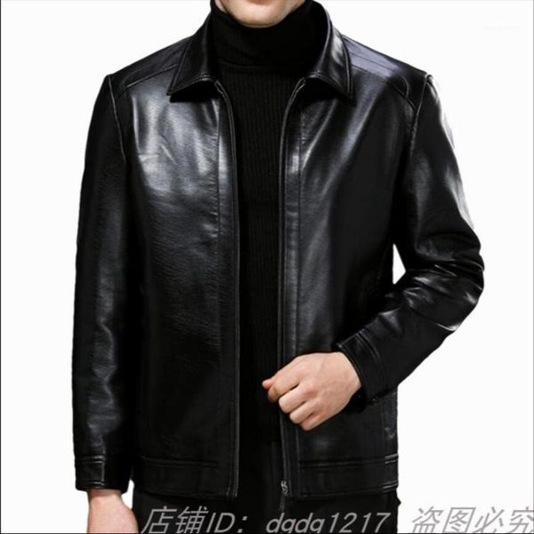 s-3xl spring and autumn leather jackets men's middle-aged stand collar leather jacket winter plus velvet thickening coat father1, Black
s-3xl spring and autumn leather jackets men's middle-aged stand collar leather jacket winter plus velvet thickening coat father1, Black