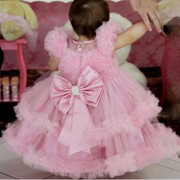 girl's dresses pink puffy princess kids real image flower girl with bow pearls for wedding party birthday ball gowns, Red;yellow
girl's dresses pink puffy princess kids real image flower girl with bow pearls for wedding party birthday ball gowns, Red;yellow