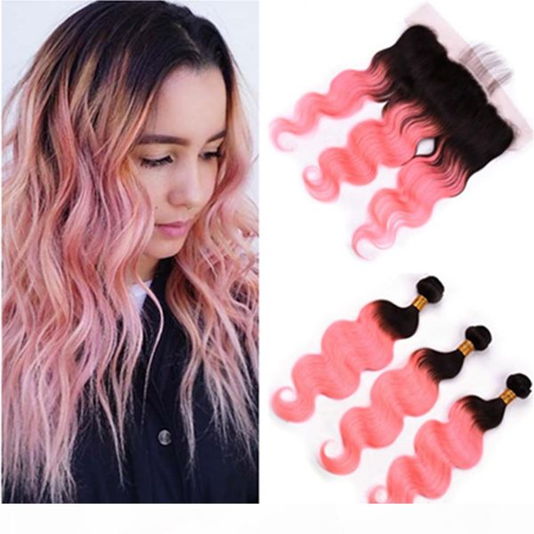 #1b rose gold ombre body wave hair bundles and frontal ombre pink brazilian human hair body wavy 3bundls with lace frontal closure 13x4, Black
#1b rose gold ombre body wave hair bundles and frontal ombre pink brazilian human hair body wavy 3bundls with lace frontal closure 13x4, Black