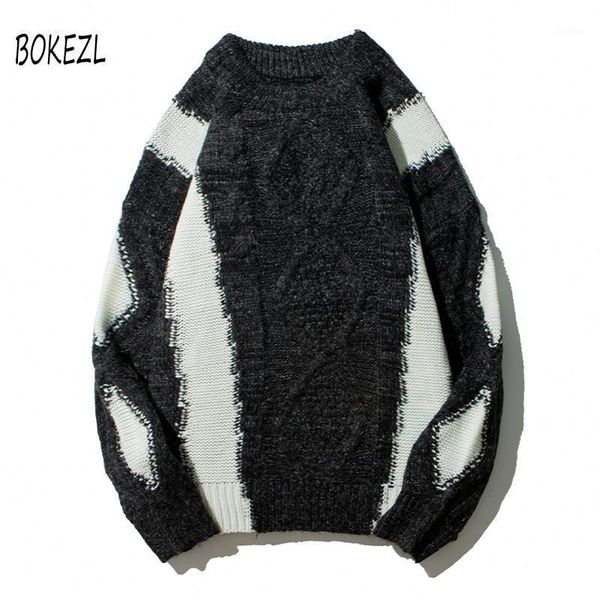 men's sweaters bokezl men hip hop knitted jumper color block patchwork streetwear harajuku winter vintage retro casual loose pullover1, White;black
men's sweaters bokezl men hip hop knitted jumper color block patchwork streetwear harajuku winter vintage retro casual loose pullover1, White;black