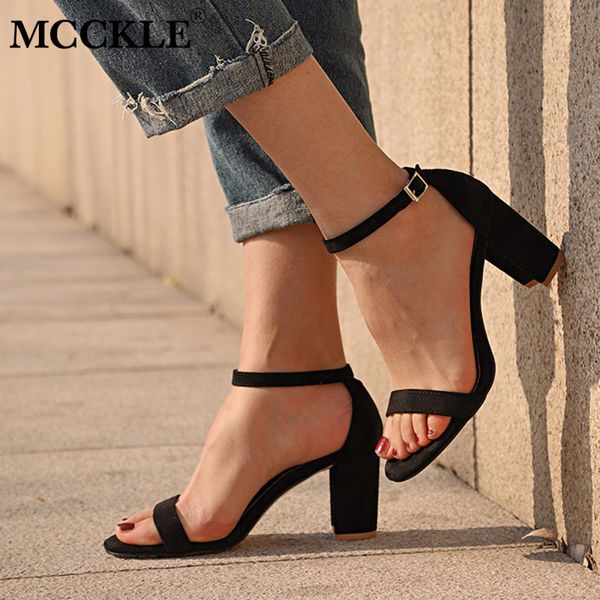 mcckle chunky heel women ankle strap gladiator sandals women's summer shoes fashion female sandilas cover heel flock party shoes y20062, Black
mcckle chunky heel women ankle strap gladiator sandals women's summer shoes fashion female sandilas cover heel flock party shoes y20062, Black