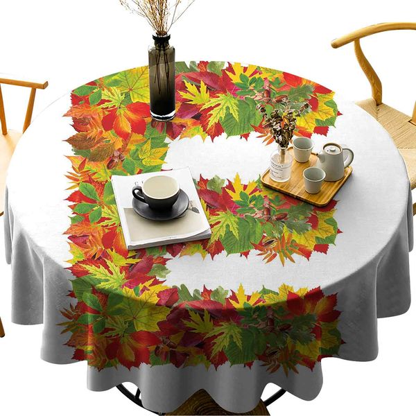 round tablecloth for kitchen dining tablechestnut maple leaves natural oak petals vibrant colors e symbol print
round tablecloth for kitchen dining tablechestnut maple leaves natural oak petals vibrant colors e symbol print