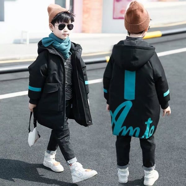 new down wear boys' children's thickened medium length cuda cotton padded jacket winter clothes 2020 new 2021, Blue;gray
new down wear boys' children's thickened medium length cuda cotton padded jacket winter clothes 2020 new 2021, Blue;gray
