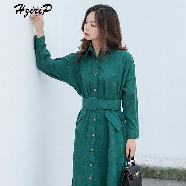 hzirip temperament female autumn dress 2018 new korean version with belt high waist solid long sleeve corduroy shirt dress women1, White;black
hzirip temperament female autumn dress 2018 new korean version with belt high waist solid long sleeve corduroy shirt dress women1, White;black