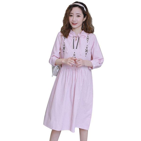 pregnancy clothes for pregnant women's dress fashion striped embroidery plus size dresses maternity clothes maternity, White
pregnancy clothes for pregnant women's dress fashion striped embroidery plus size dresses maternity clothes maternity, White