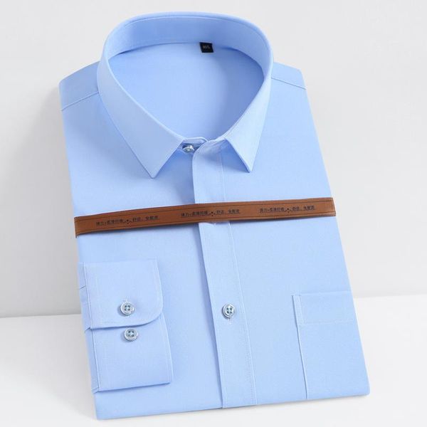men's smart casual stretch basic dress shirts single patch pocket long sleeve standard-fit formal business office work shirt, White;black
men's smart casual stretch basic dress shirts single patch pocket long sleeve standard-fit formal business office work shirt, White;black