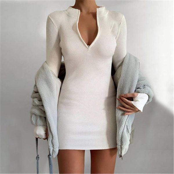 ladies neckline zipper dress fashion trend buttocks long sleeve all-match short skirt designer female autumn new casual slim dress, Black;gray
ladies neckline zipper dress fashion trend buttocks long sleeve all-match short skirt designer female autumn new casual slim dress, Black;gray