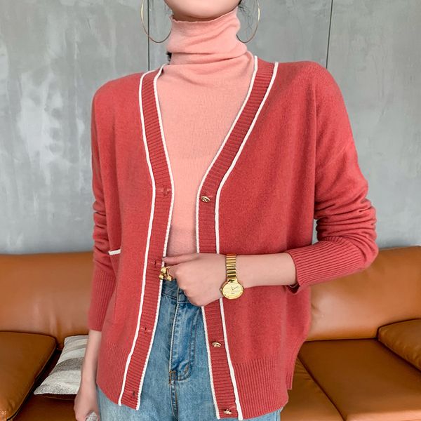 2021 new autumn/winter fashion low-cut women's jackets 100% pure wool knitting cardigans 4 colours long sweater patterns gzlp, White;black
2021 new autumn/winter fashion low-cut women's jackets 100% pure wool knitting cardigans 4 colours long sweater patterns gzlp, White;black