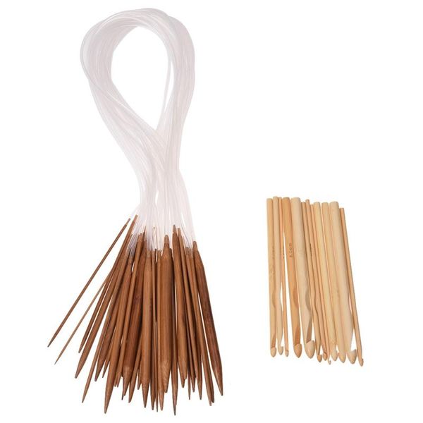 18 sizes 2.0mm-10.0mm 80 cm circular needles and 12 sizes 3,0-10mm bamboo crochet hook knitting needles, Black
18 sizes 2.0mm-10.0mm 80 cm circular needles and 12 sizes 3,0-10mm bamboo crochet hook knitting needles, Black