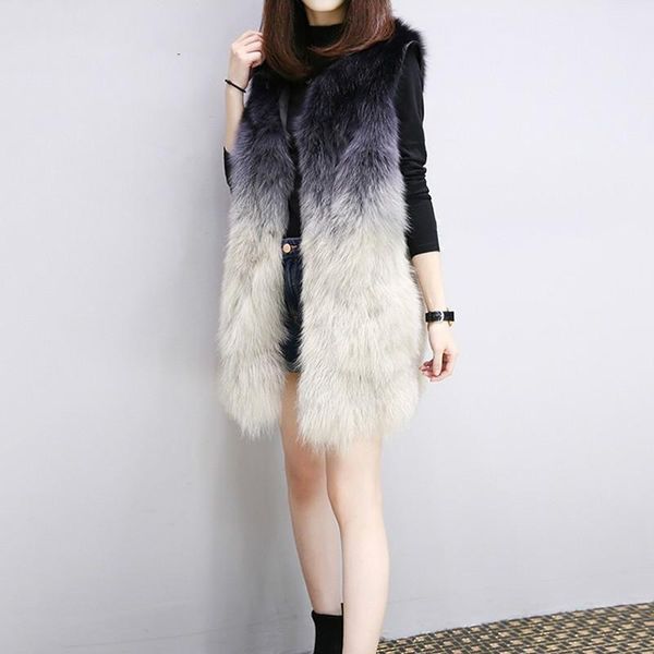 women's fur & faux vest women winter coats furry jacket plus size 3xl woolen sleeveless long fashion outwear, Black
women's fur & faux vest women winter coats furry jacket plus size 3xl woolen sleeveless long fashion outwear, Black