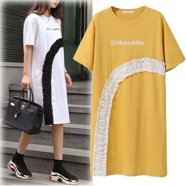 summer 2019 t-shirt new style large women's wooden ear letter dress a044, Black;gray
summer 2019 t-shirt new style large women's wooden ear letter dress a044, Black;gray