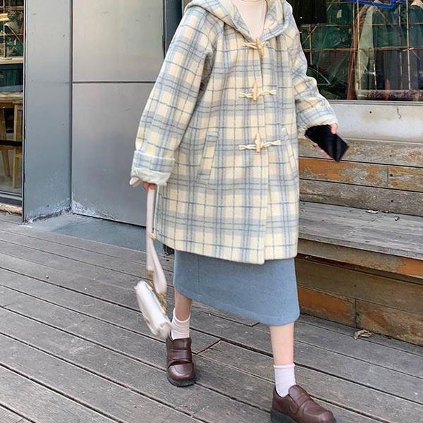 korea ulzzang women's coat casual punk sweet jacket loose plus fleece hooded large size long vintage plaid harajuku ins jacket, Black;brown
korea ulzzang women's coat casual punk sweet jacket loose plus fleece hooded large size long vintage plaid harajuku ins jacket, Black;brown