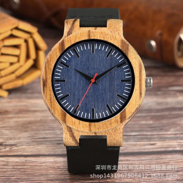 watch leather with wooden new black blue side up nail casual men's wooden watch, Slivery;brown
watch leather with wooden new black blue side up nail casual men's wooden watch, Slivery;brown