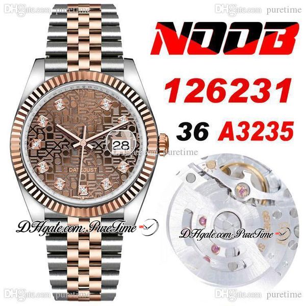 2021 n 36 126231 date a3235 automatic womens mens watch two tone rose gold brown logo dial diamonds super ss bracelet puretime c3, Slivery;brown
2021 n 36 126231 date a3235 automatic womens mens watch two tone rose gold brown logo dial diamonds super ss bracelet puretime c3, Slivery;brown