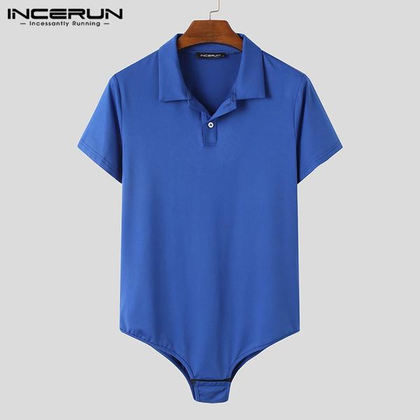 2020 men shirt bodysuit stylish streetwear short sleeve solid lapel rompers shirts fitness casual camisa masculina incerun, White;black
2020 men shirt bodysuit stylish streetwear short sleeve solid lapel rompers shirts fitness casual camisa masculina incerun, White;black
