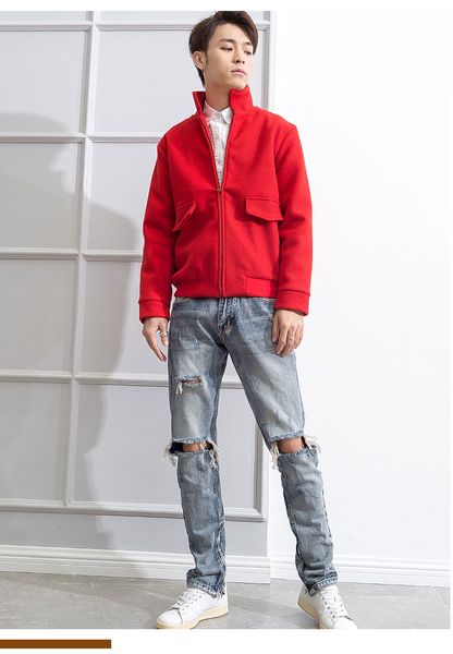 big red short woolen coat, trendy boys and youth, western style lapel coat, new year and spring festival festive clothes top, Black
big red short woolen coat, trendy boys and youth, western style lapel coat, new year and spring festival festive clothes top, Black