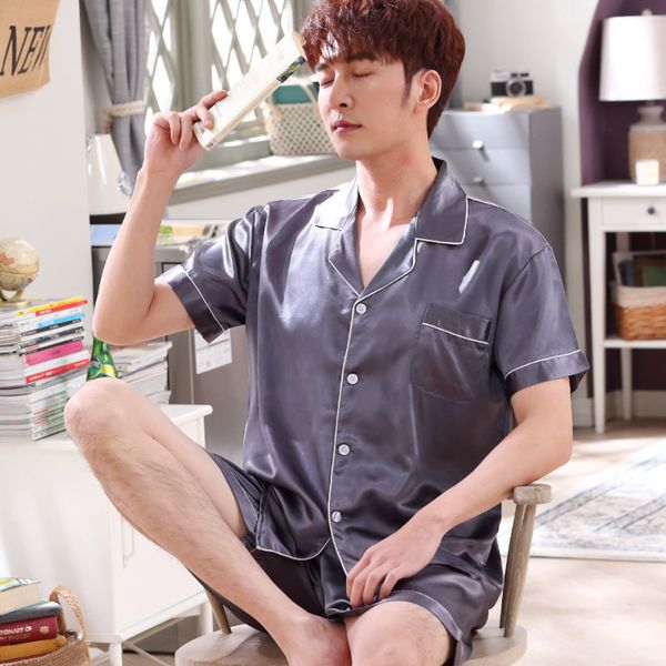 thoshine brand men satin silk nightwear pajamas sets of t-shirt & shorts male print pijama sleepwear loungewear buttons closure q1216, Black;white
thoshine brand men satin silk nightwear pajamas sets of t-shirt & shorts male print pijama sleepwear loungewear buttons closure q1216, Black;white