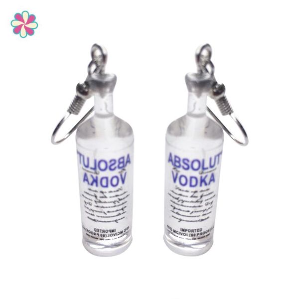 new personality funny drinking jewelry acrylic creative vodka bottle drop earrings for girl transparent bottle dangle earrings, Silver
new personality funny drinking jewelry acrylic creative vodka bottle drop earrings for girl transparent bottle dangle earrings, Silver