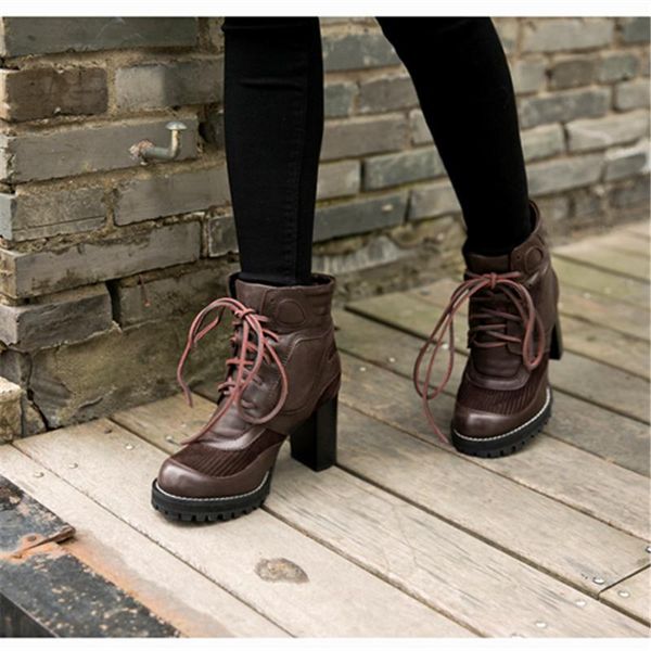 boots mabaiwan fashion high heel women winter snow ankle n genuine leather platform lace up shoes militares riding, Black
boots mabaiwan fashion high heel women winter snow ankle n genuine leather platform lace up shoes militares riding, Black