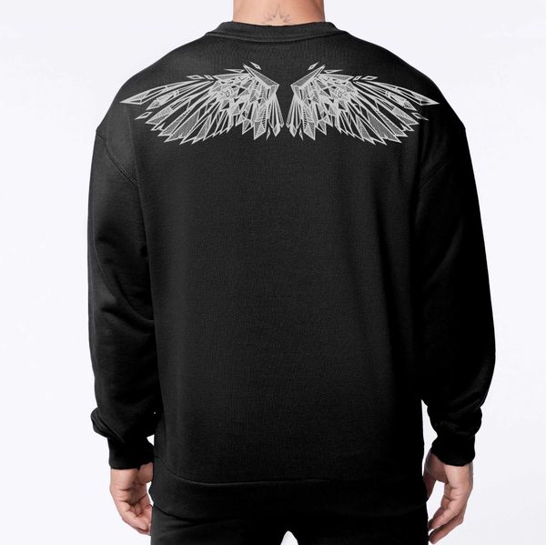 new fitness running sports long sleeve cotton wings long sleeve pullover basketball training clothes men's round neck sweater trend, White;black
new fitness running sports long sleeve cotton wings long sleeve pullover basketball training clothes men's round neck sweater trend, White;black