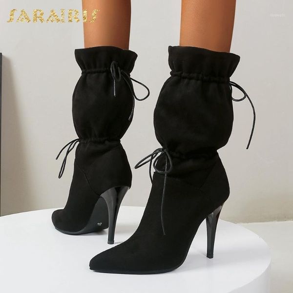 boots sarairis 2021 big size 45 thin high heels autumn winter shoes woman fold party female1, Black
boots sarairis 2021 big size 45 thin high heels autumn winter shoes woman fold party female1, Black