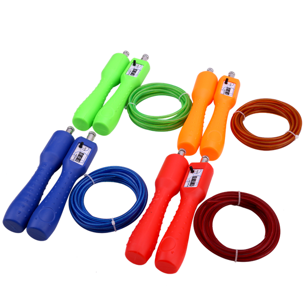 accessories factory wholesale adjustable length 2.6m abs handle steel wire rope bearing count skipping jump
accessories factory wholesale adjustable length 2.6m abs handle steel wire rope bearing count skipping jump