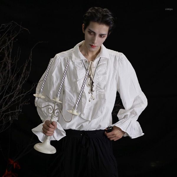 casual gothic men shirt long sleeve bandage long sleeve shirts for men big sizes blouse1, White;black
casual gothic men shirt long sleeve bandage long sleeve shirts for men big sizes blouse1, White;black